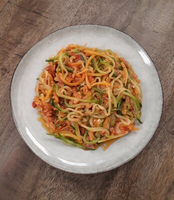 courgette spaghetti (vegan)