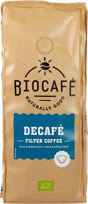 biocafe filterkoffie decafe - 250 gram