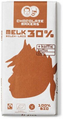 chocoladereep melk 30% met koffie - awajun - 10x80 gram