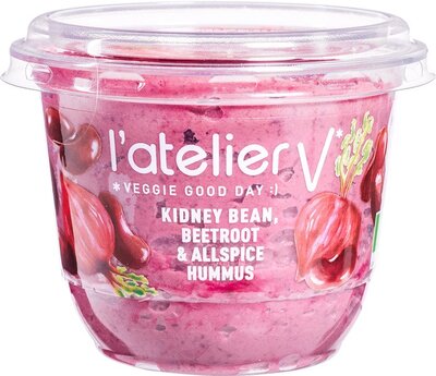 hummus kidneybonen rode biet - l'atelier v - 150 gram