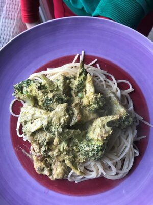 kip pesto met broccoli