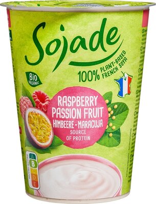 sojayoghurt framboos-passievrucht - sojade - 400 gram