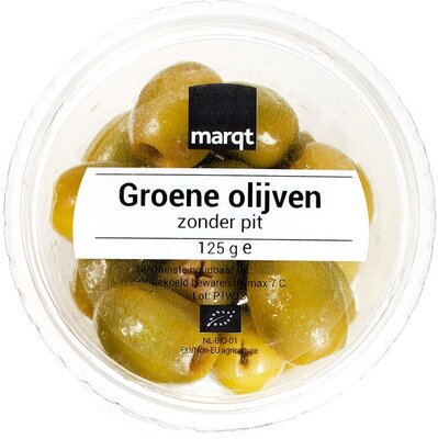 olijven groen (zonder pit) - 125 gram